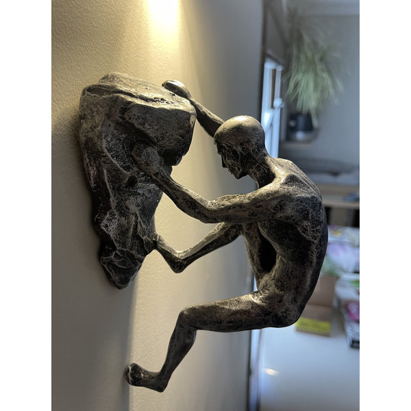 Climbing Man Wall Sculpture | Wayfair